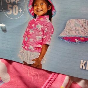 UV Skinz nwt Girl's 3PC Swim Suit, UPV 50+, New, Unicorn 3t
